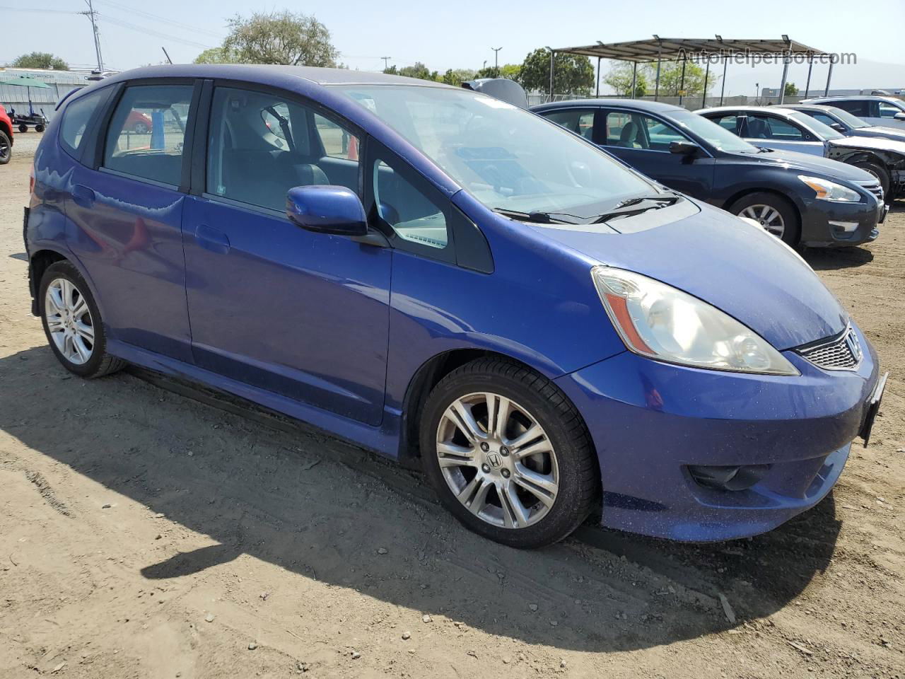 2009 Honda Fit Sport Blue vin: JHMGE884X9S026305