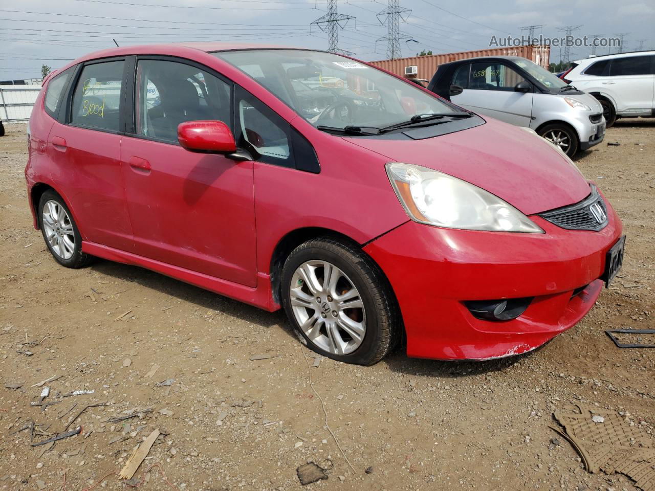 2009 Honda Fit Sport Red vin: JHMGE884X9S033304