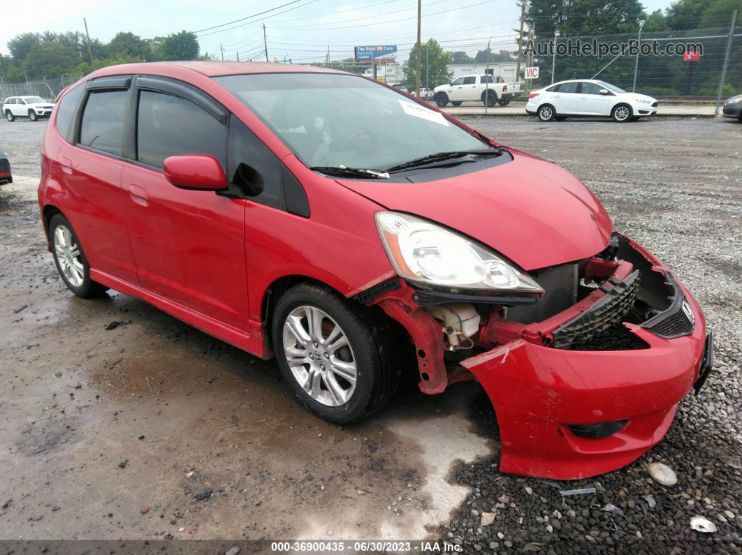 2009 Honda Fit Sport Red vin: JHMGE884X9S033819