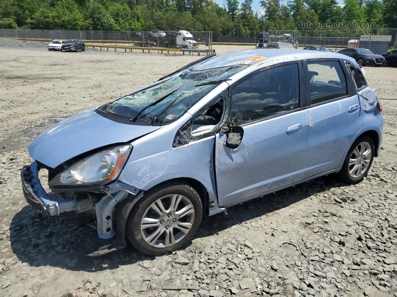 2009 Honda Fit Sport Blue vin: JHMGE884X9S039703