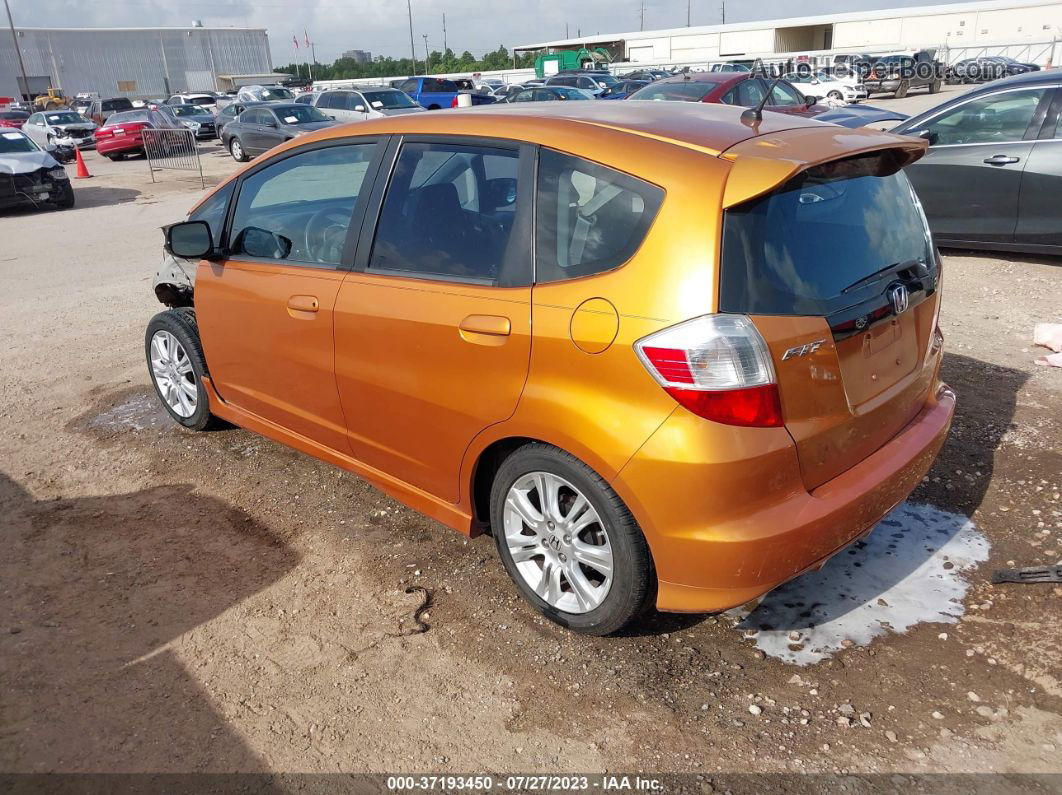 2009 Honda Fit Sport Orange vin: JHMGE884X9S041547