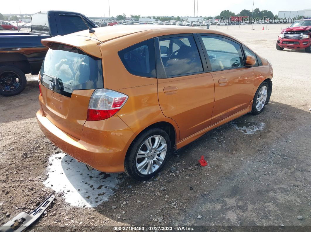 2009 Honda Fit Sport Orange vin: JHMGE884X9S041547