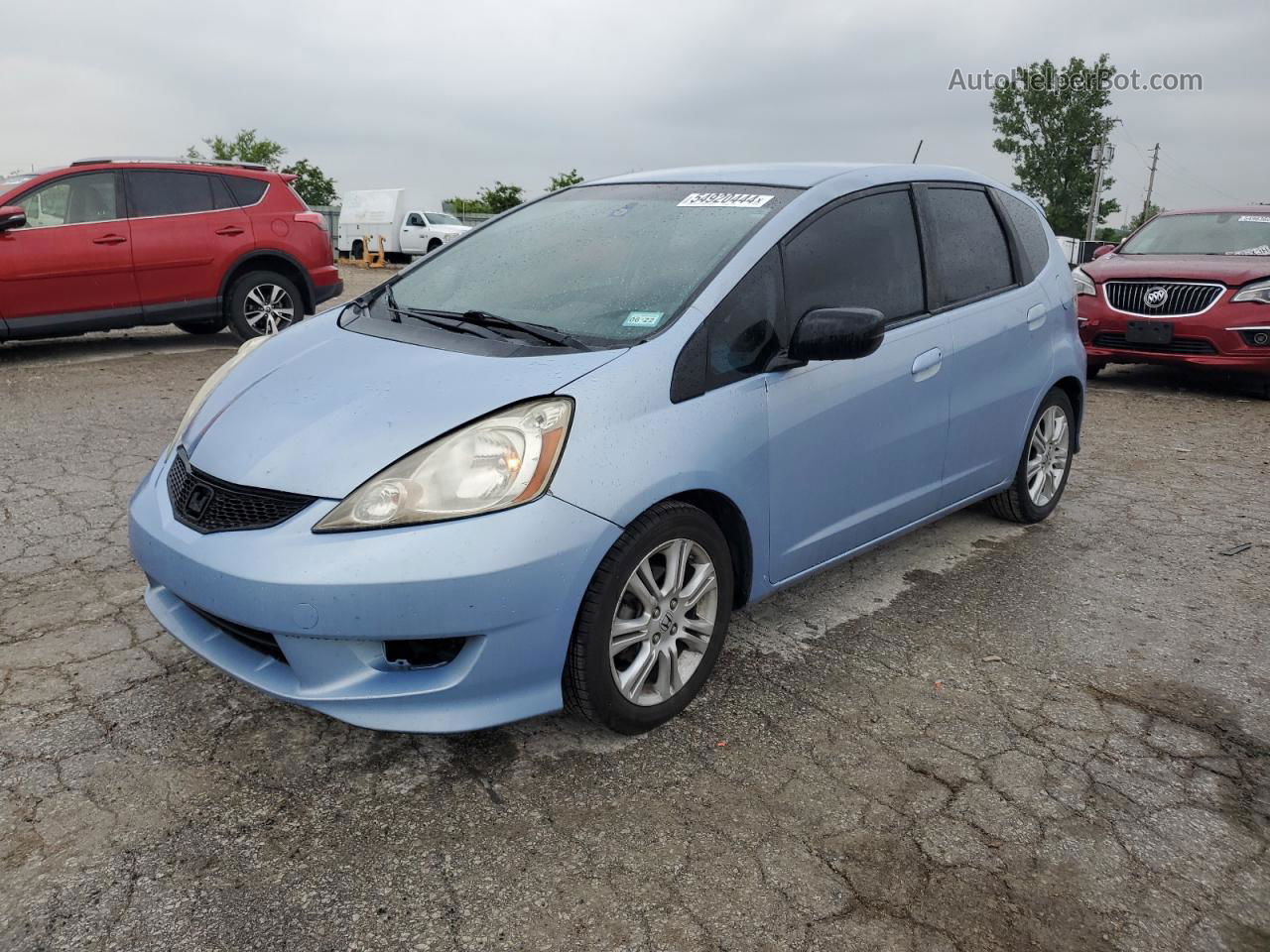 2009 Honda Fit Sport Синий vin: JHMGE884X9S054332