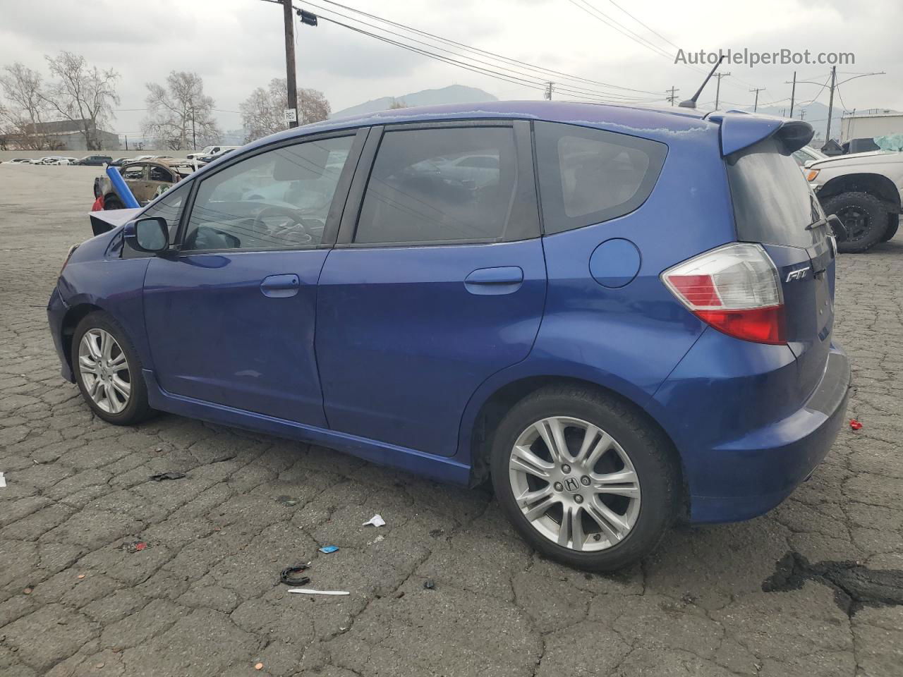 2009 Honda Fit Sport Blue vin: JHMGE88619S060182