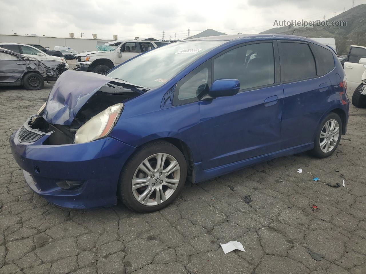 2009 Honda Fit Sport Blue vin: JHMGE88619S060182