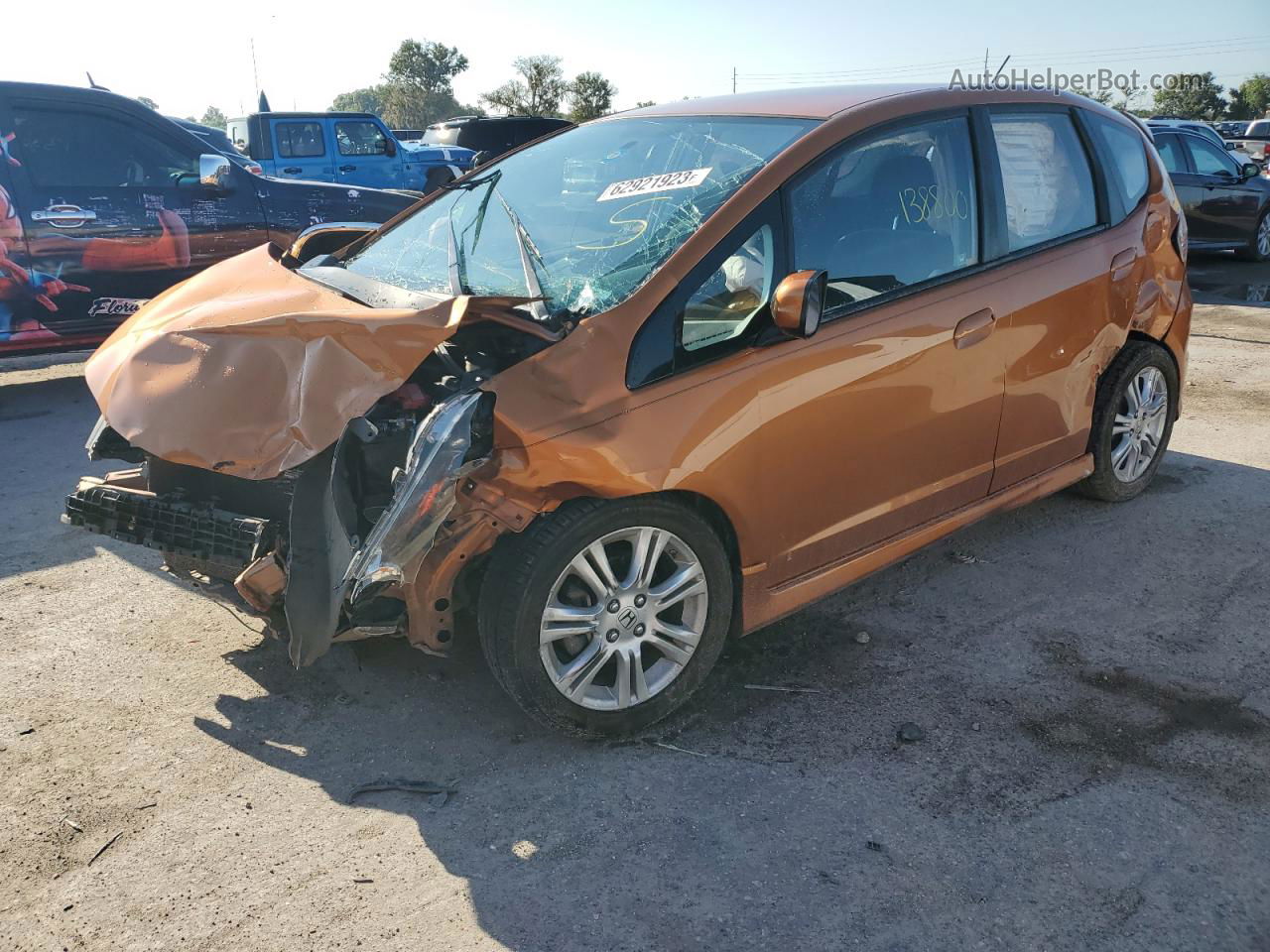 2009 Honda Fit Sport Orange vin: JHMGE88629S048607