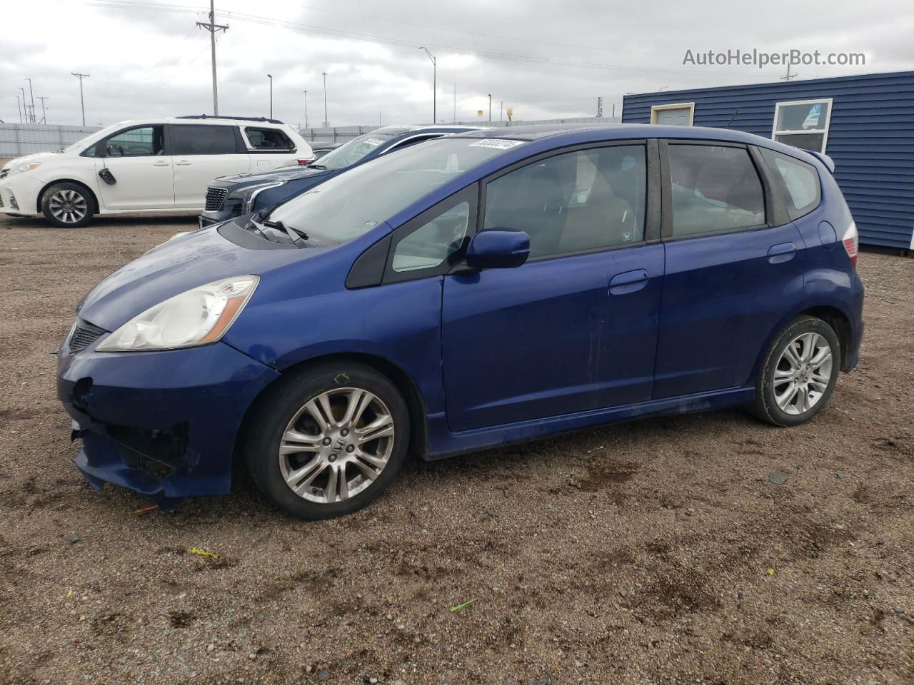 2009 Honda Fit Sport Синий vin: JHMGE88639S005247