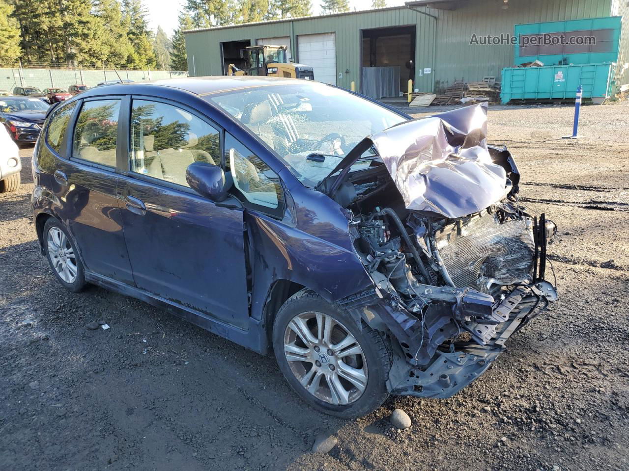 2009 Honda Fit Sport Purple vin: JHMGE88649S055834