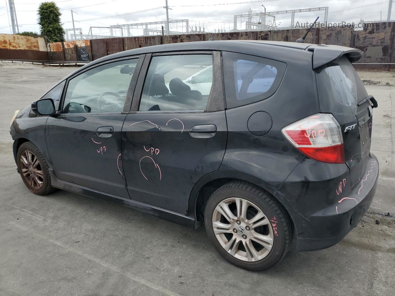 2009 Honda Fit Sport Black vin: JHMGE88659S012863