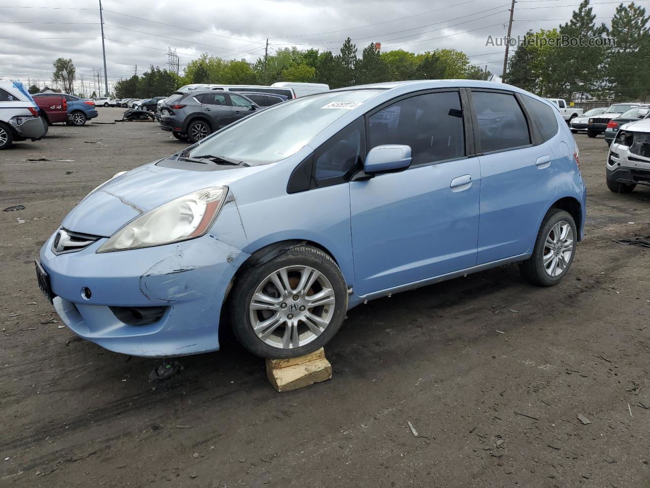 2009 Honda Fit Sport Blue vin: JHMGE88659S013494