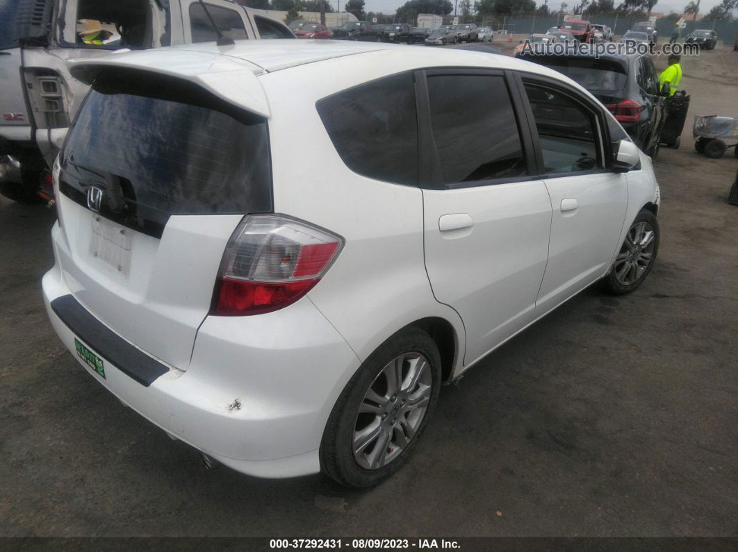 2009 Honda Fit Sport W/navi White vin: JHMGE886X9S004578