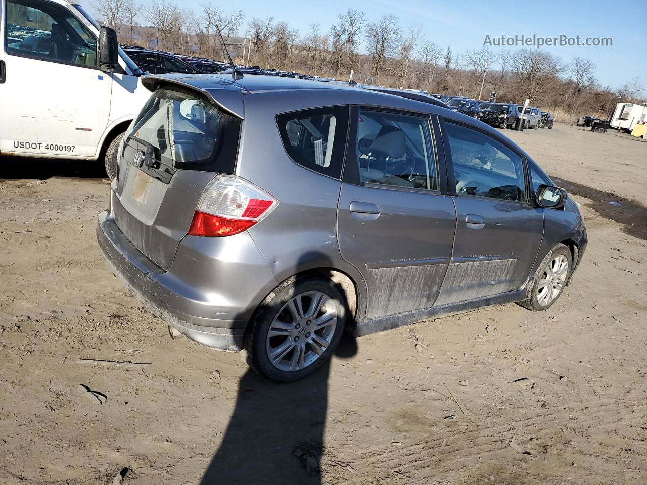 2009 Honda Fit Sport Серый vin: JHMGE886X9S013894