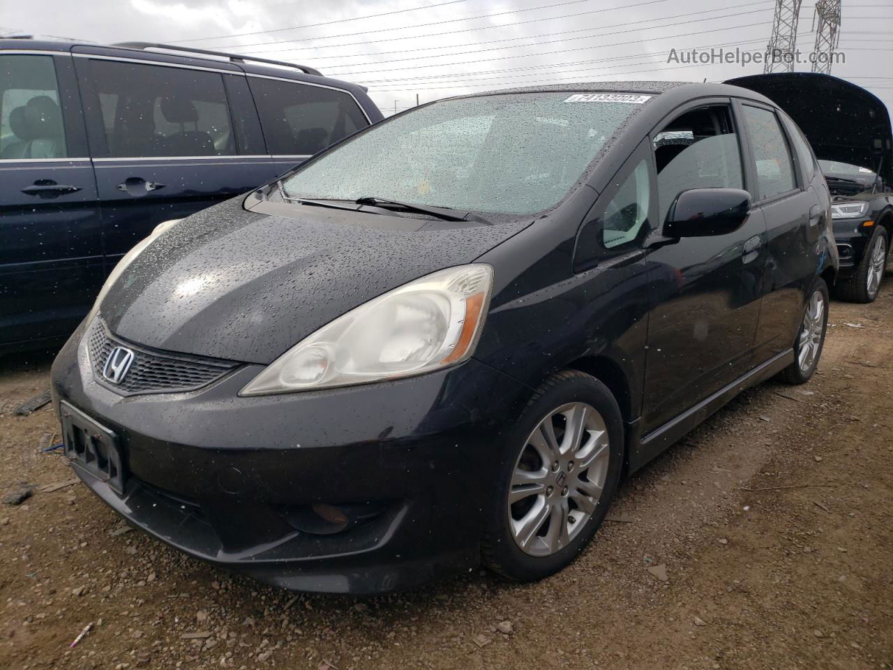 2009 Honda Fit Sport Black vin: JHMGE886X9S057961