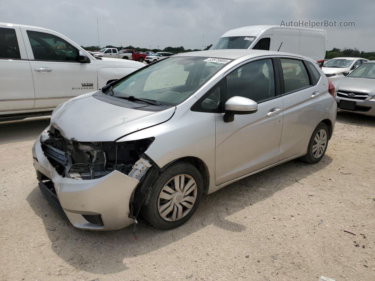 2016 Honda Fit Lx Серебряный vin: JHMGK5H50GS007582