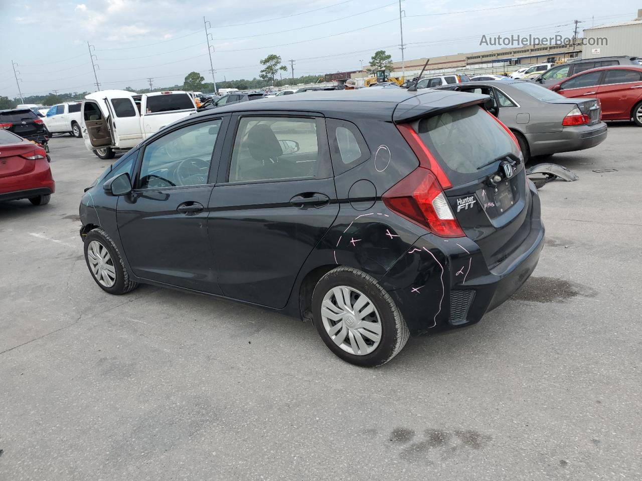 2016 Honda Fit Lx Black vin: JHMGK5H50GX006550