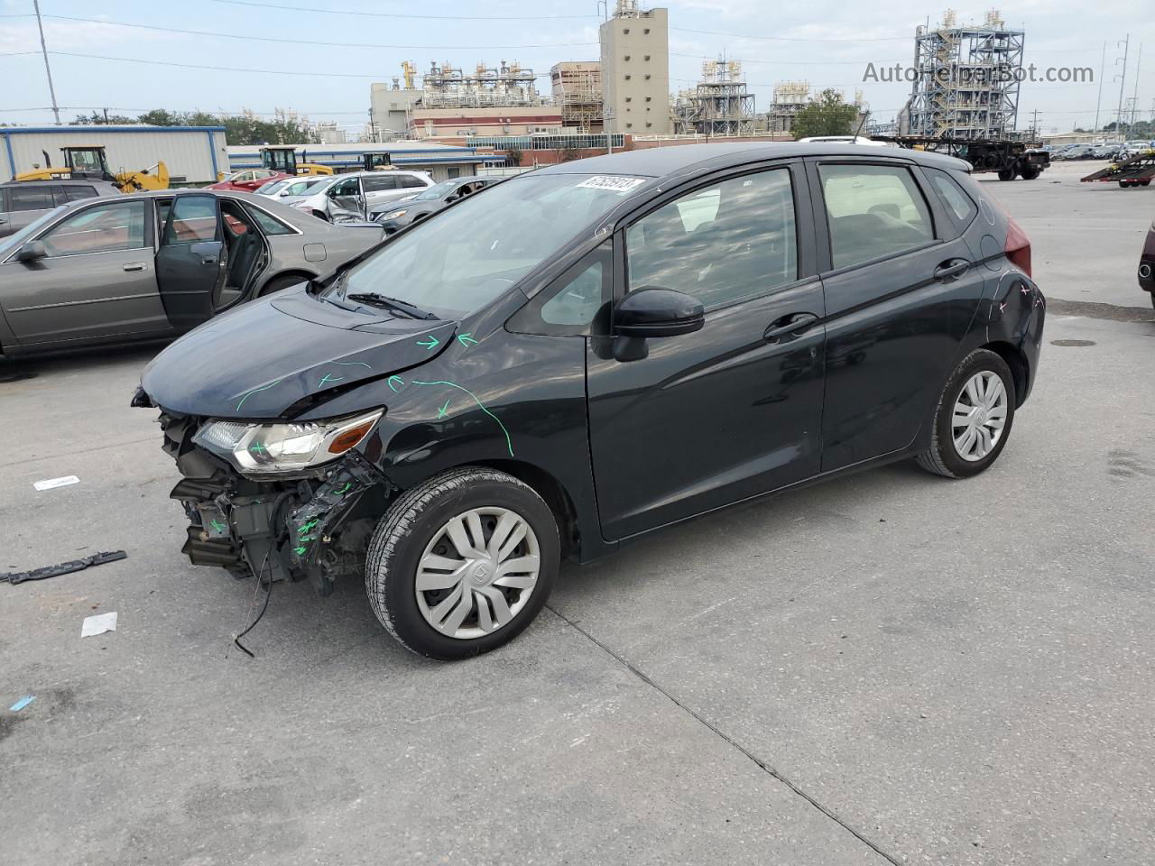 2016 Honda Fit Lx Black vin: JHMGK5H50GX006550