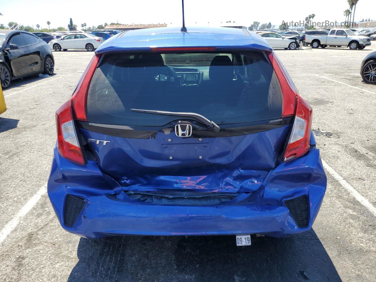 2016 Honda Fit Lx Blue vin: JHMGK5H50GX012039