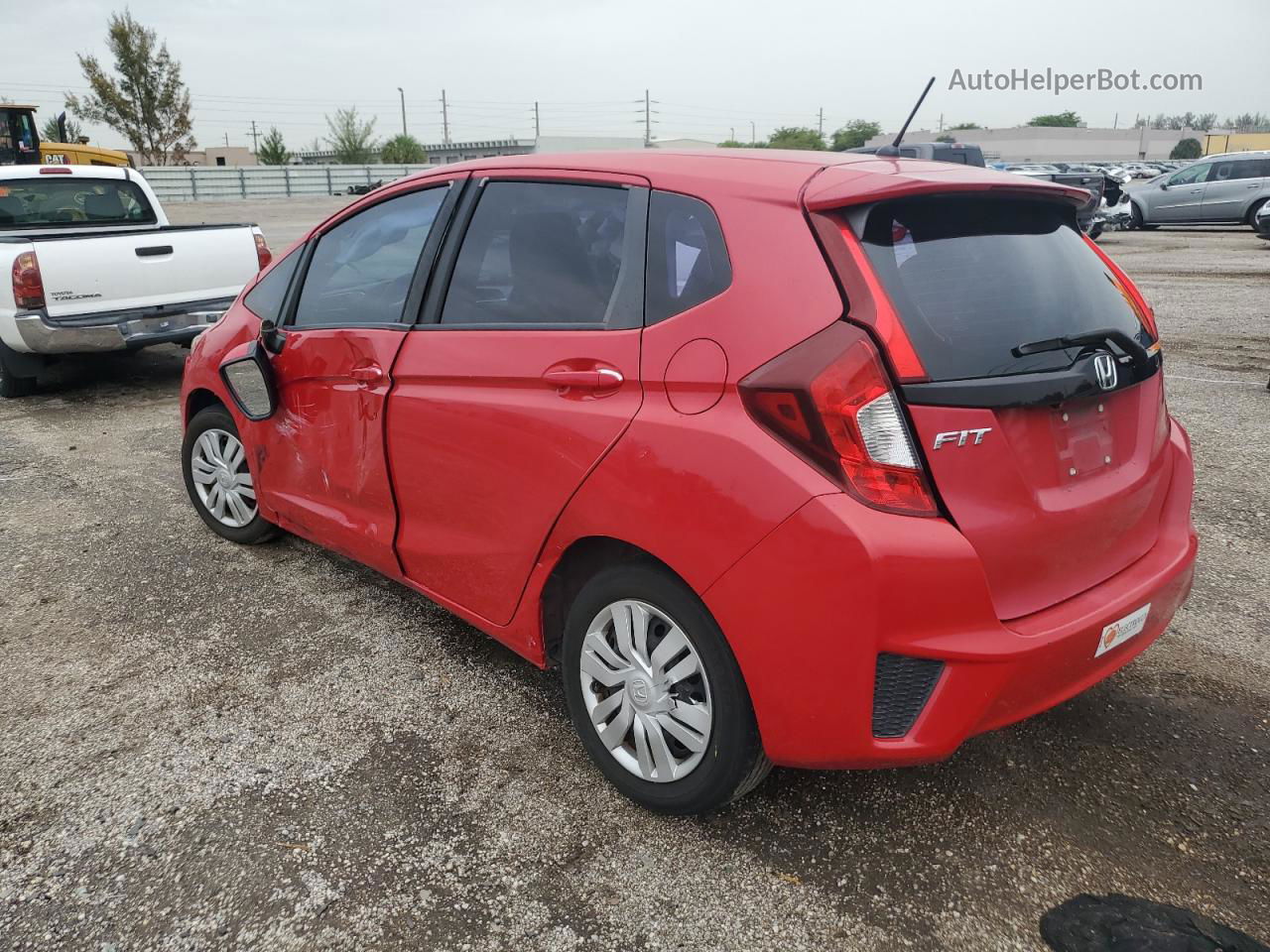 2016 Honda Fit Lx Red vin: JHMGK5H50GX013577