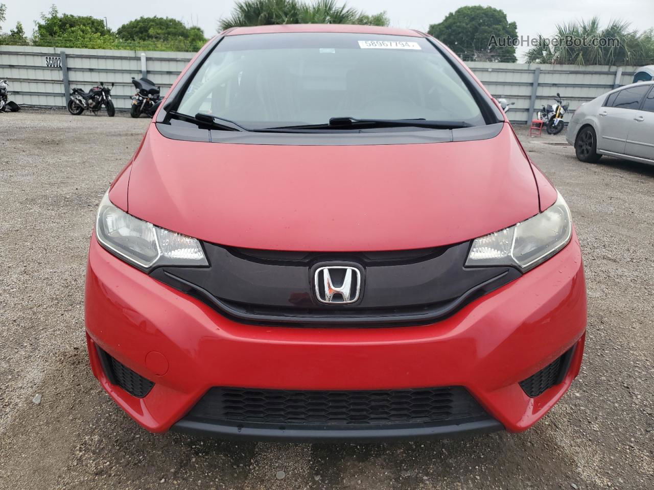 2016 Honda Fit Lx Red vin: JHMGK5H50GX013577