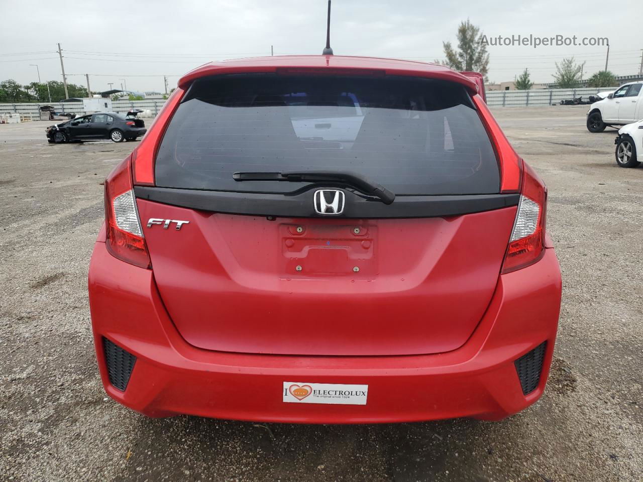 2016 Honda Fit Lx Red vin: JHMGK5H50GX013577