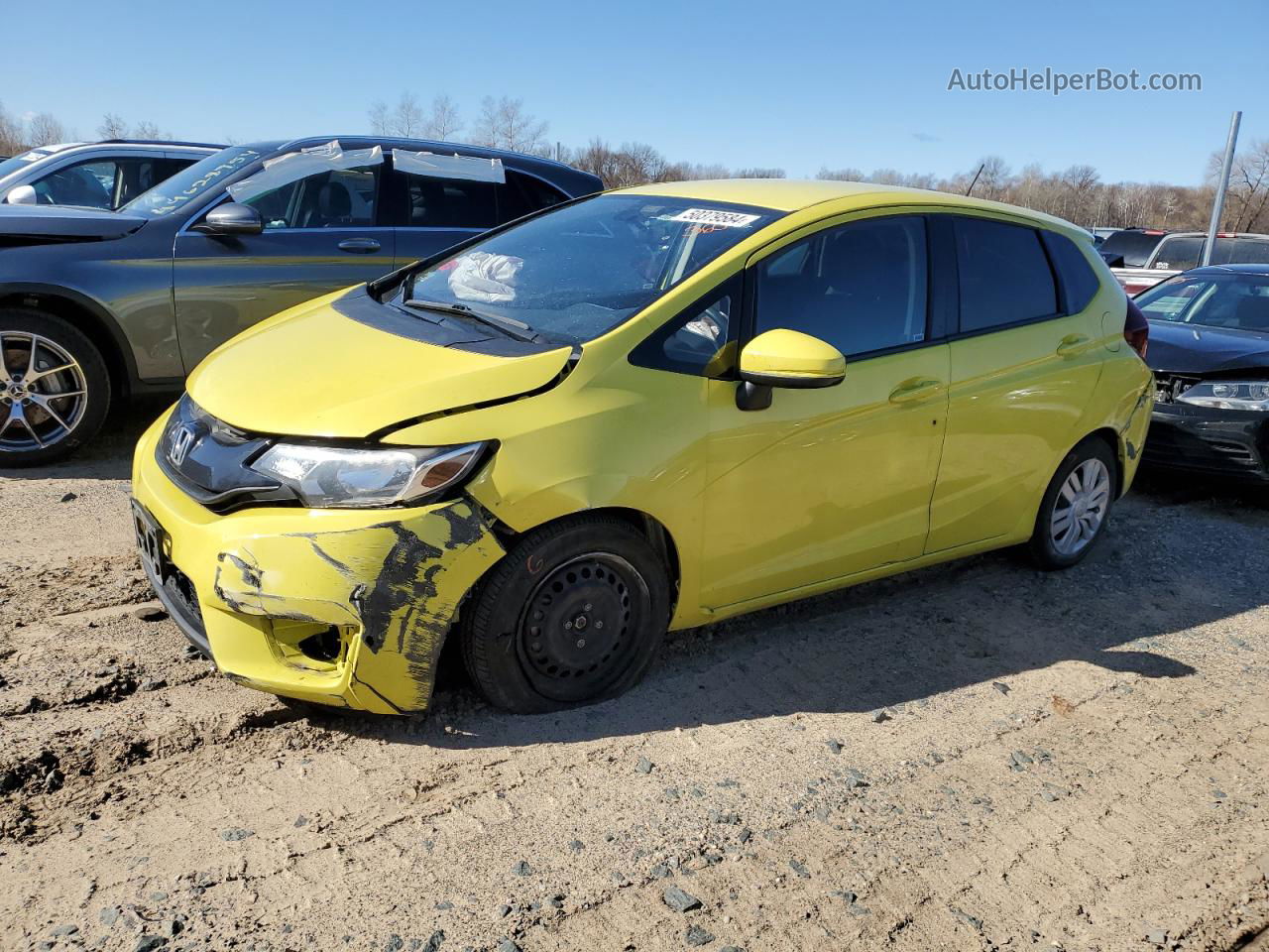 2016 Honda Fit Lx Yellow vin: JHMGK5H50GX021212