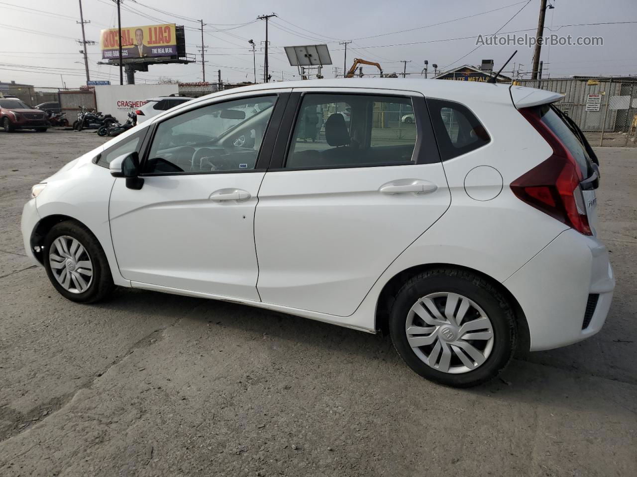 2016 Honda Fit Lx White vin: JHMGK5H50GX040987