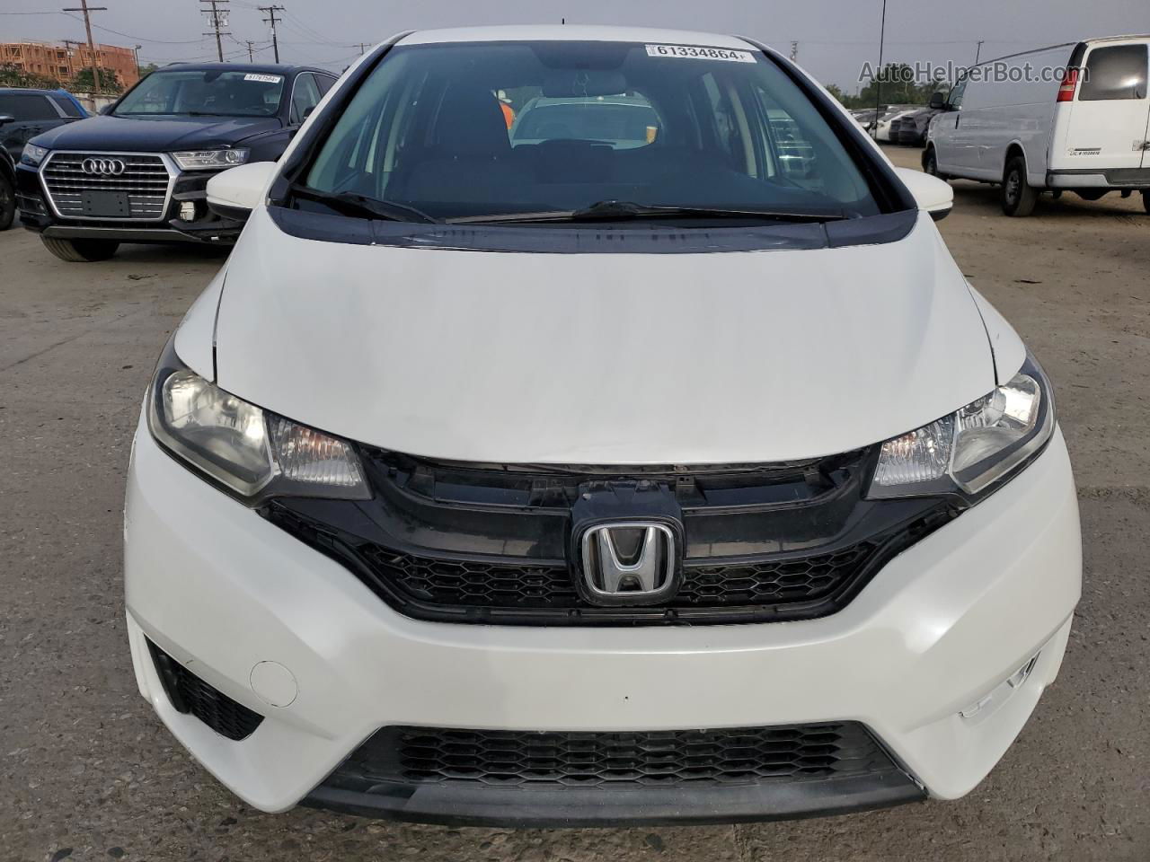 2016 Honda Fit Lx White vin: JHMGK5H50GX040987