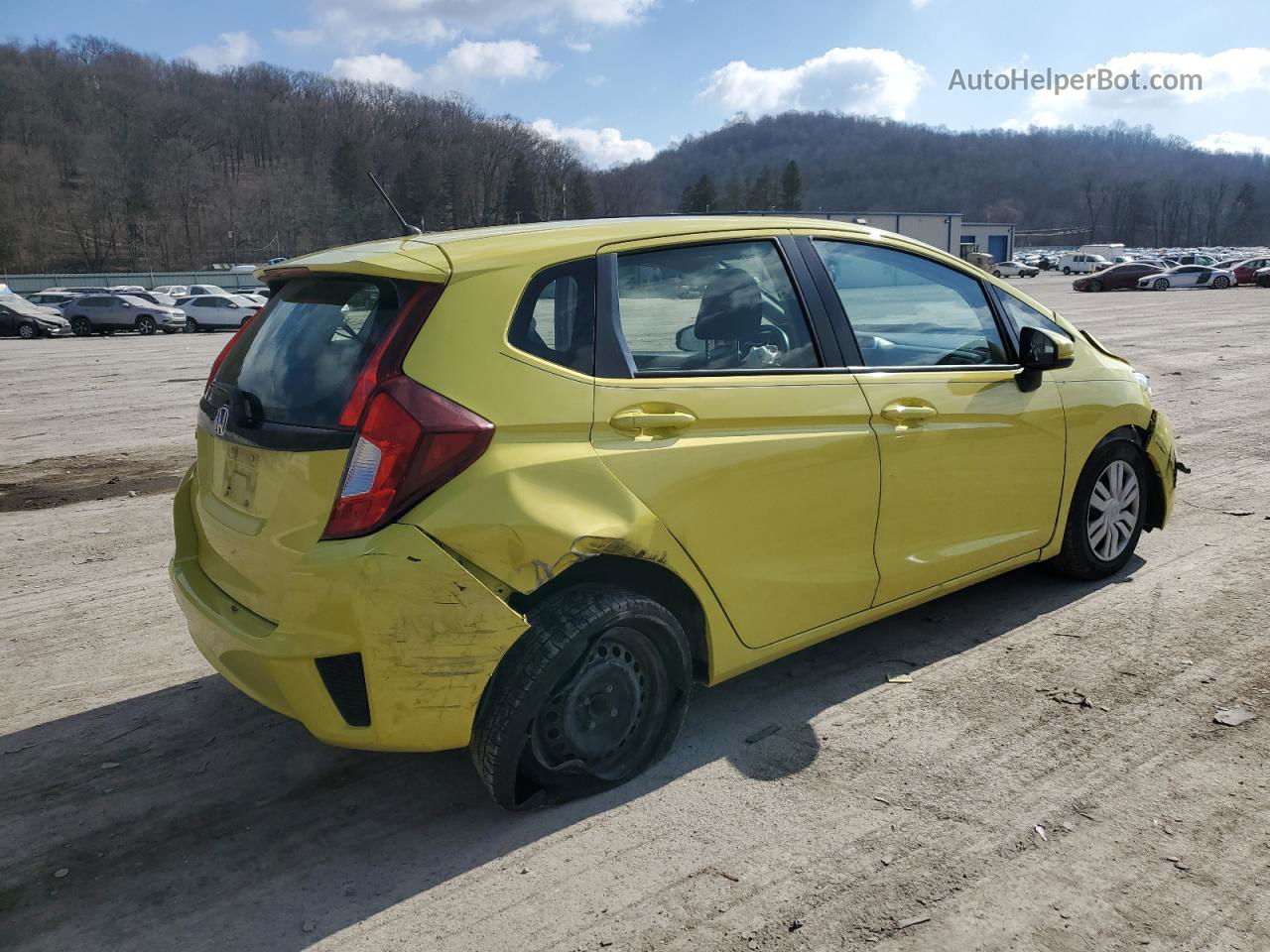 2016 Honda Fit Lx Yellow vin: JHMGK5H51GX009635