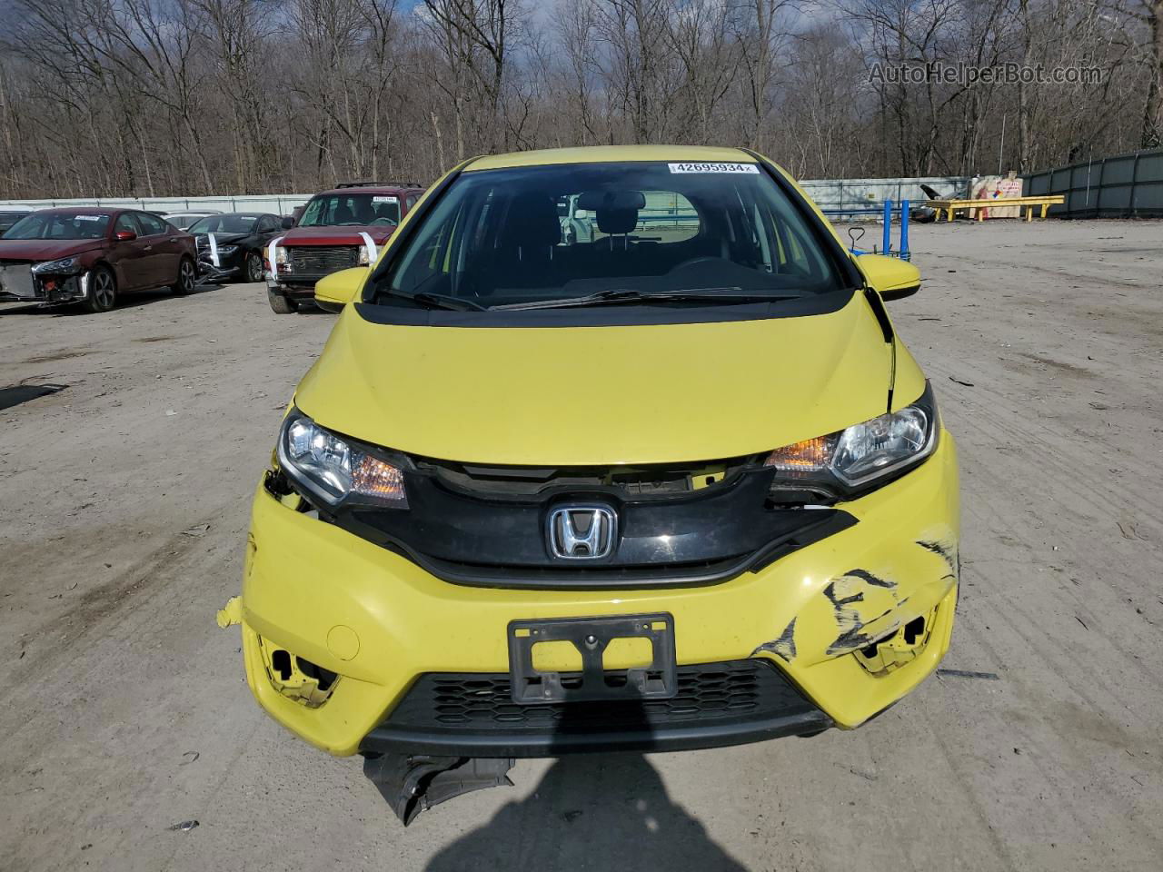 2016 Honda Fit Lx Yellow vin: JHMGK5H51GX009635