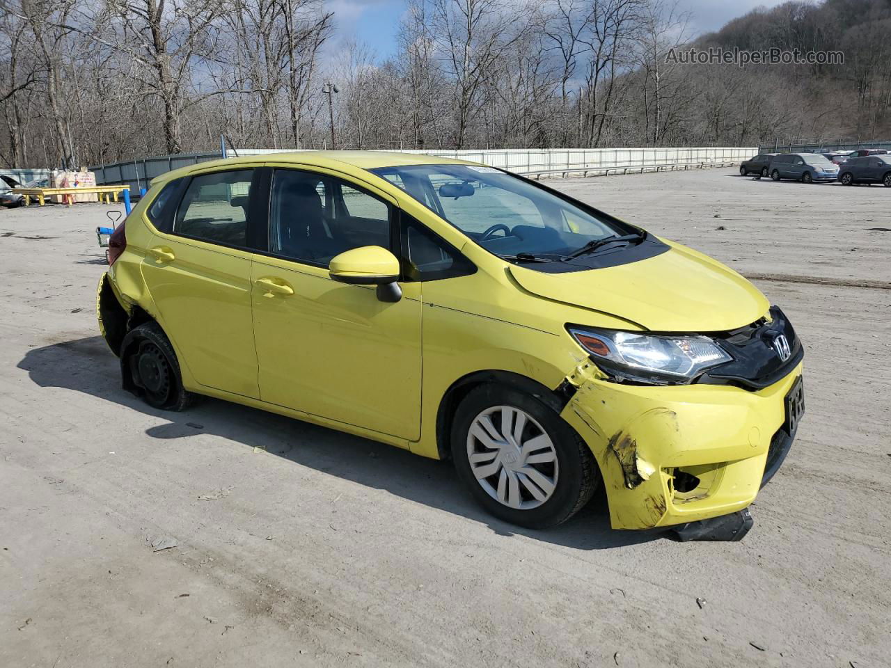 2016 Honda Fit Lx Yellow vin: JHMGK5H51GX009635