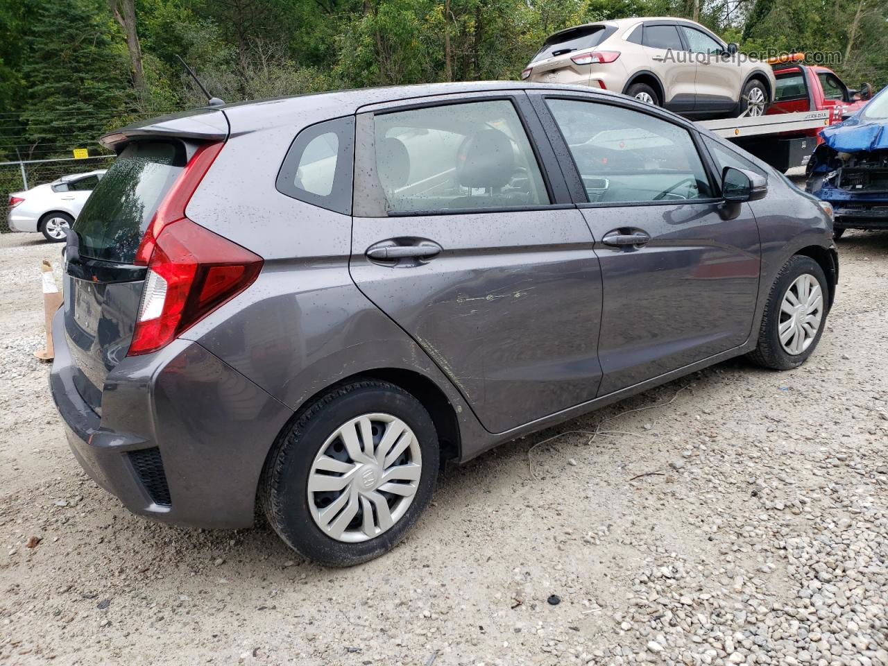 2016 Honda Fit Lx Gray vin: JHMGK5H51GX030131