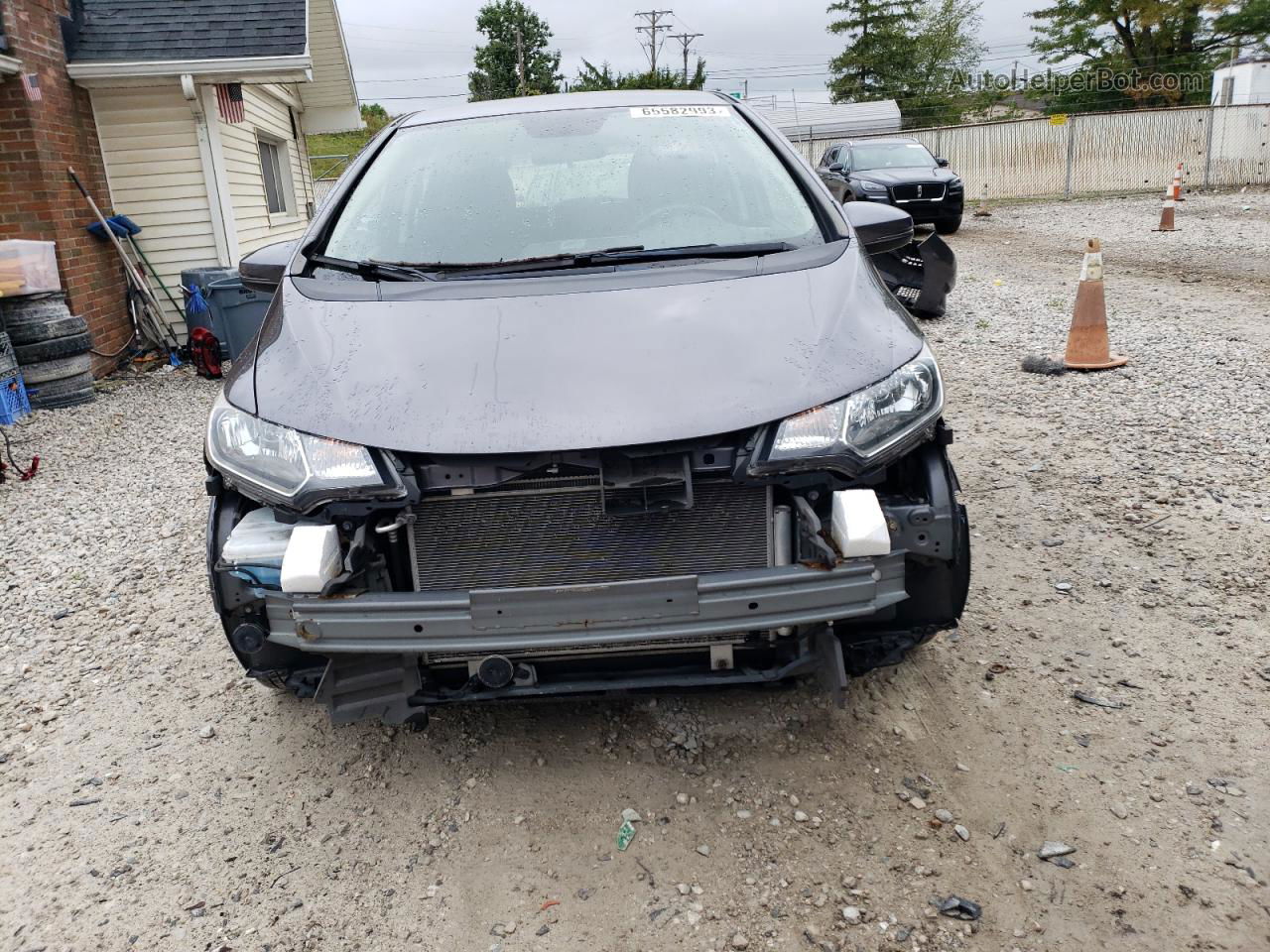 2016 Honda Fit Lx Gray vin: JHMGK5H51GX030131