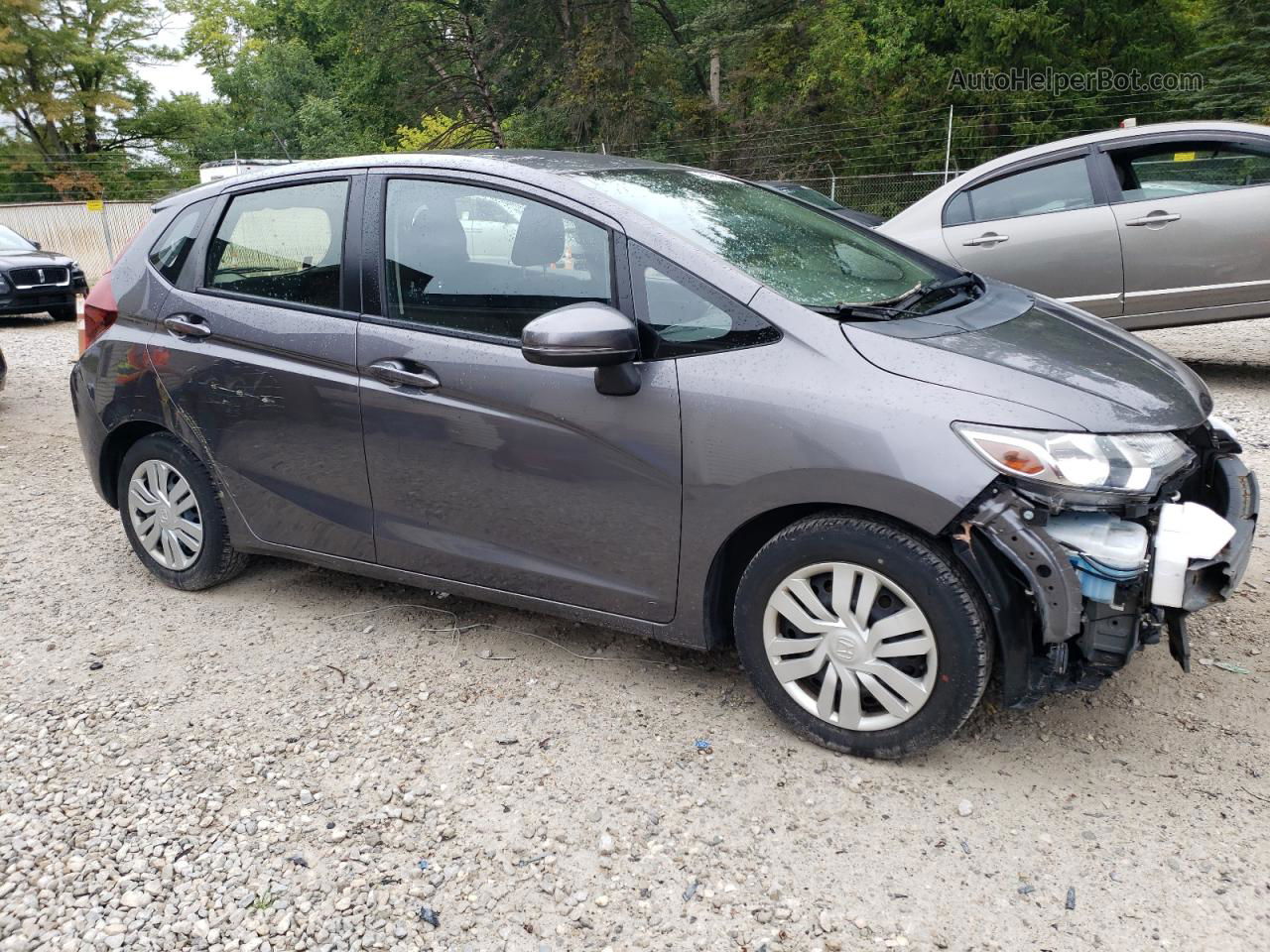 2016 Honda Fit Lx Gray vin: JHMGK5H51GX030131