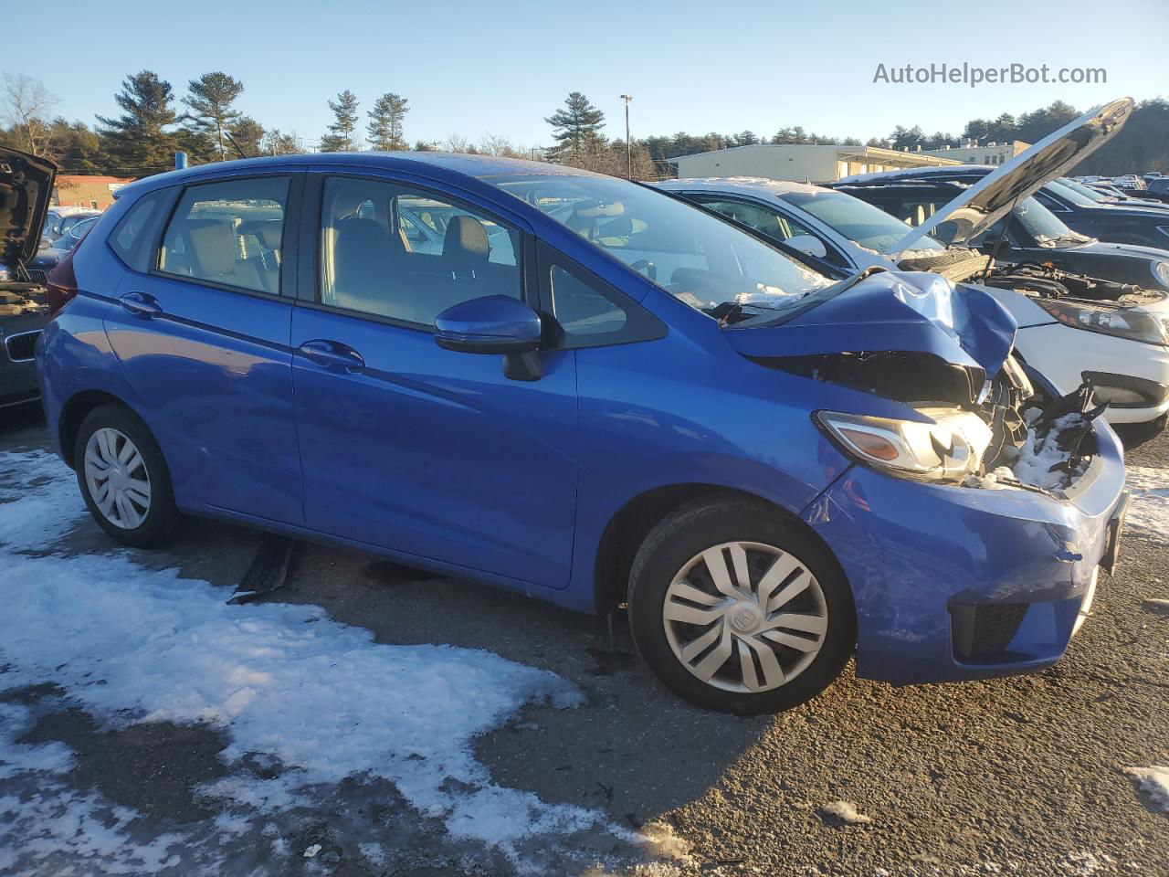 2016 Honda Fit Lx Синий vin: JHMGK5H52GX024497