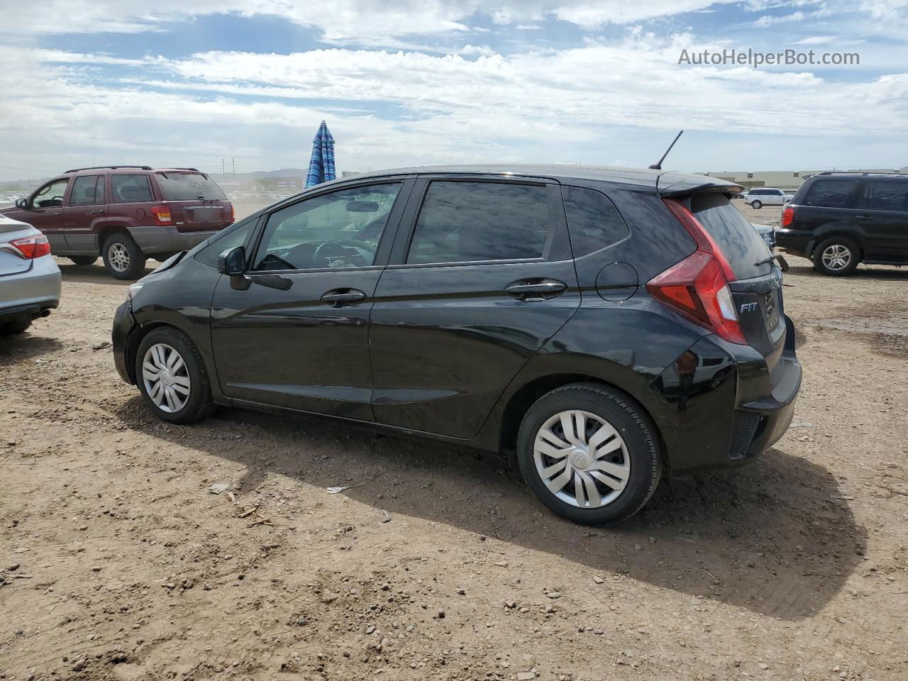 2016 Honda Fit Lx Black vin: JHMGK5H52GX045155