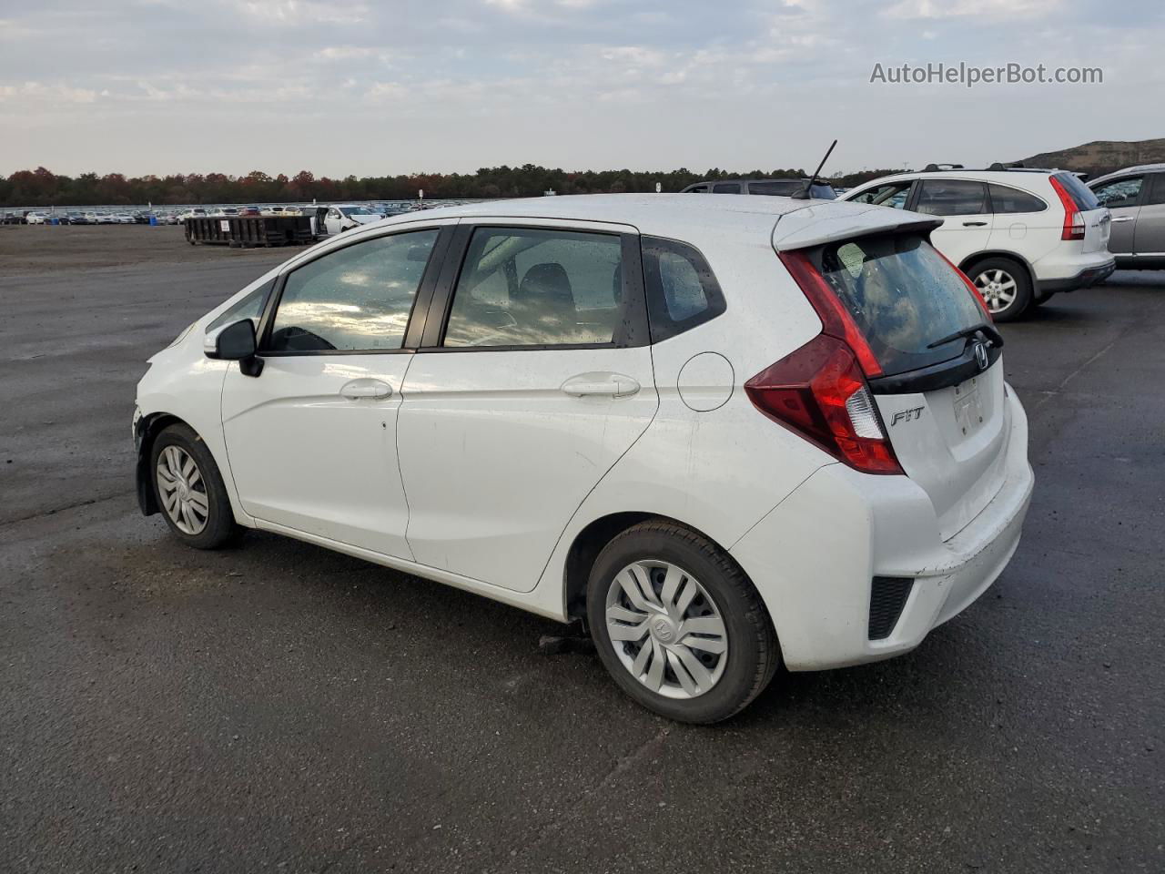 2016 Honda Fit Lx White vin: JHMGK5H53GS006930