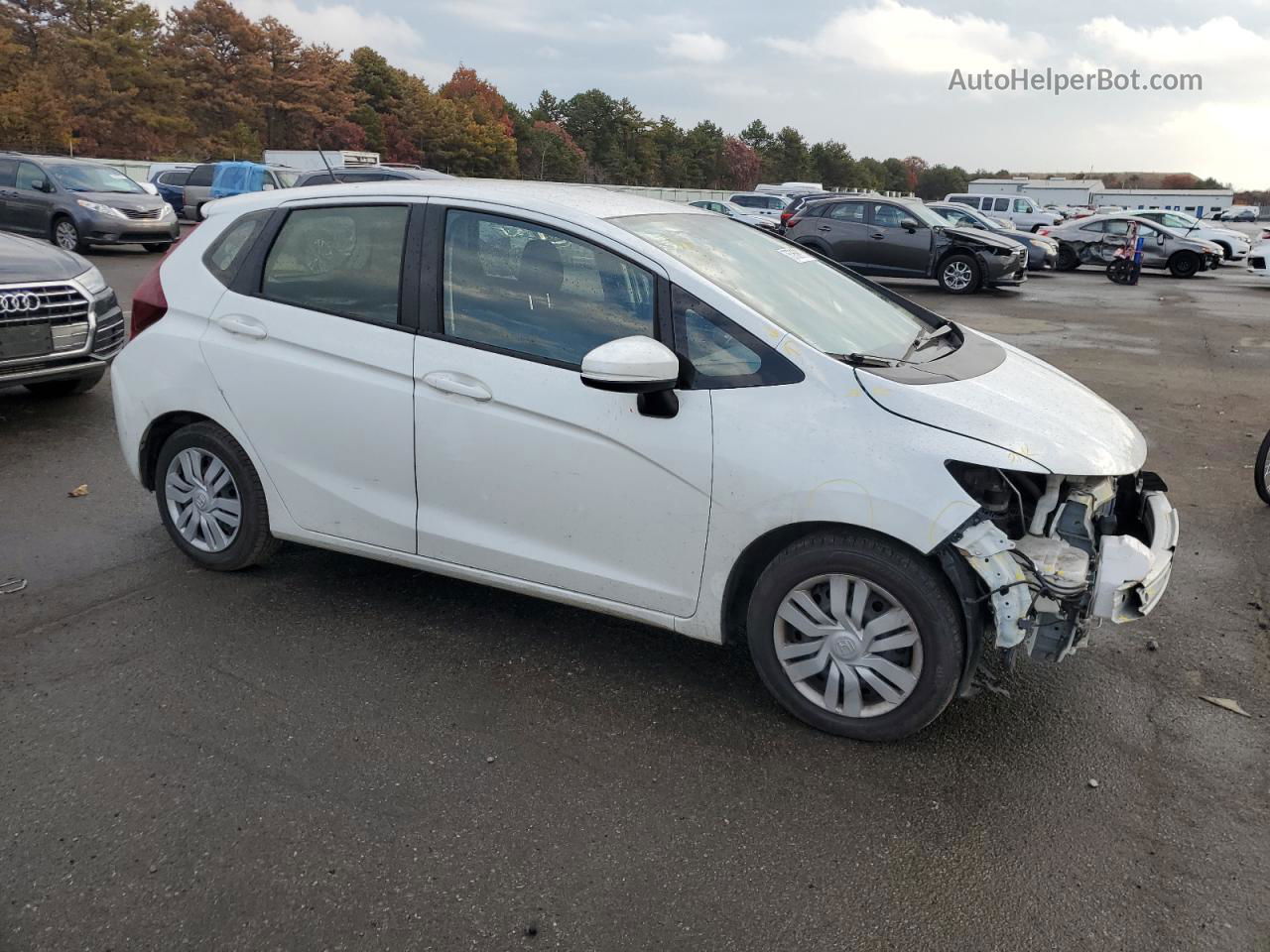 2016 Honda Fit Lx White vin: JHMGK5H53GS006930