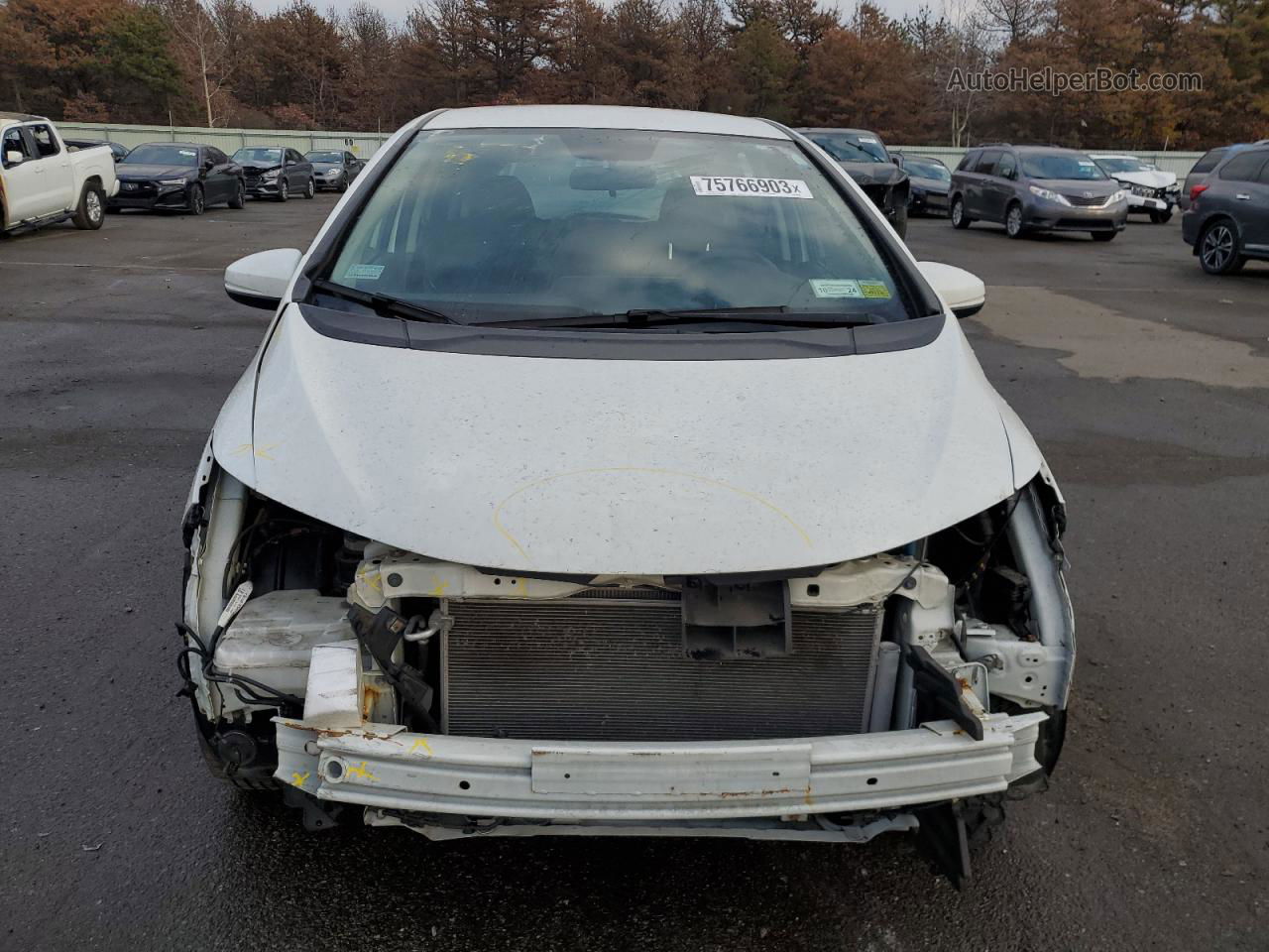 2016 Honda Fit Lx White vin: JHMGK5H53GS006930