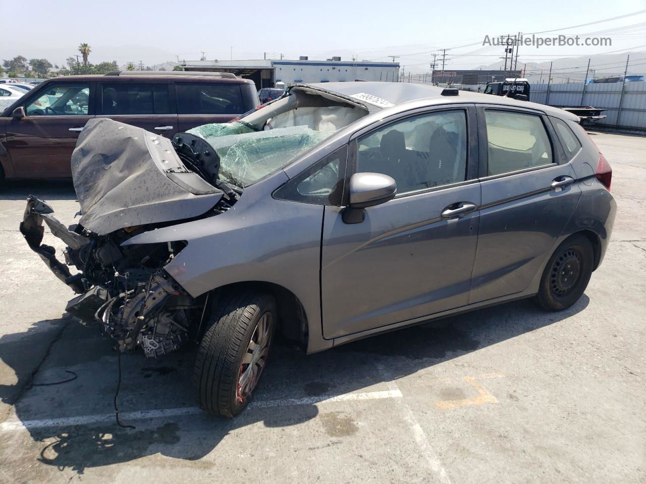 2016 Honda Fit Lx Gray vin: JHMGK5H53GS012341