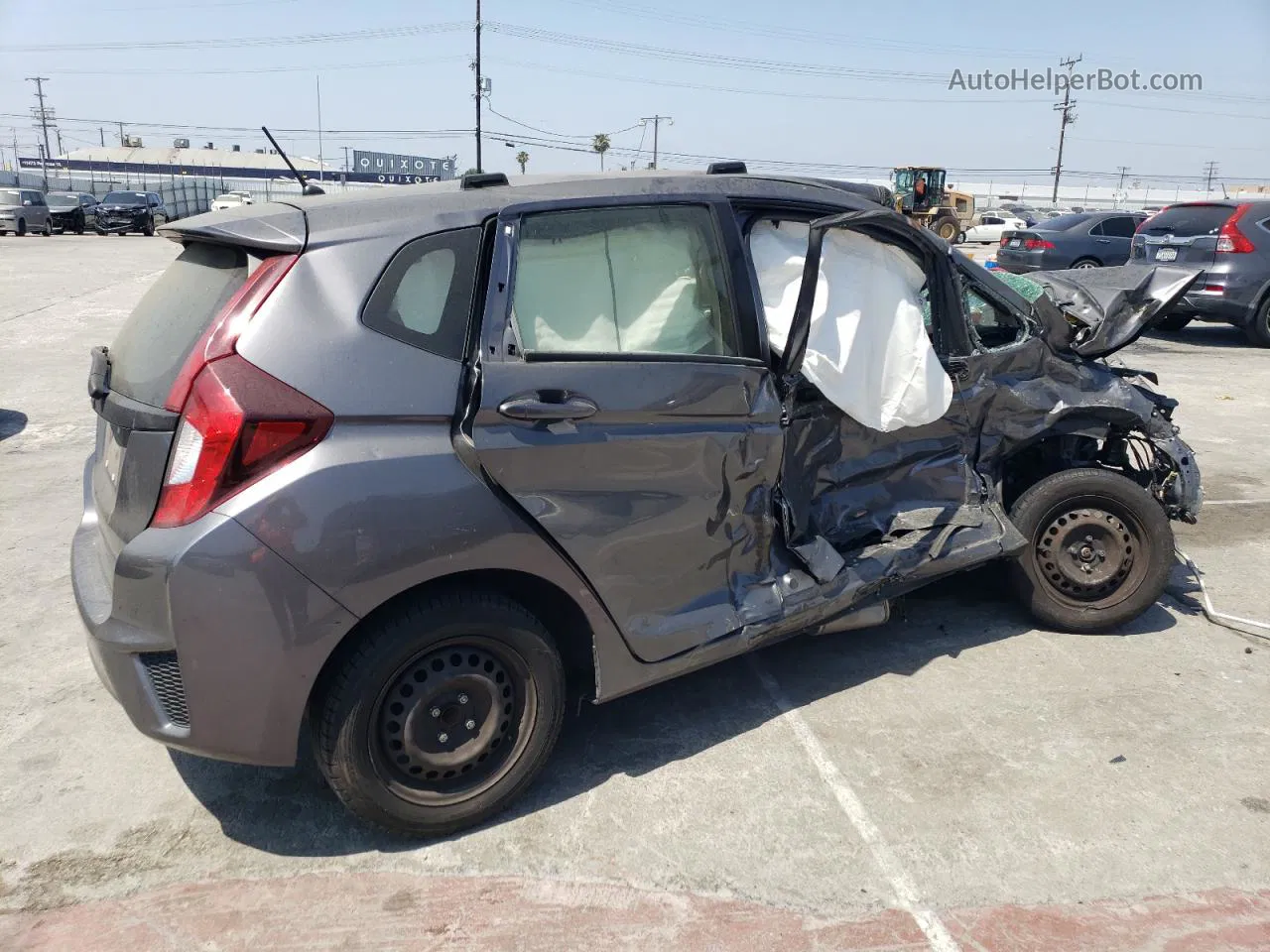 2016 Honda Fit Lx Gray vin: JHMGK5H53GS012341