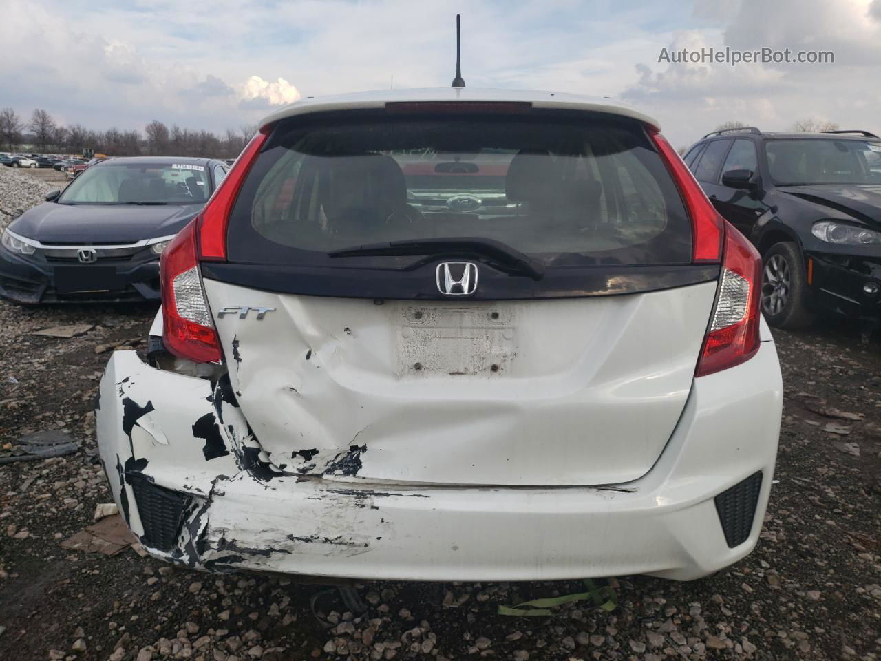 2016 Honda Fit Lx White vin: JHMGK5H53GX012634