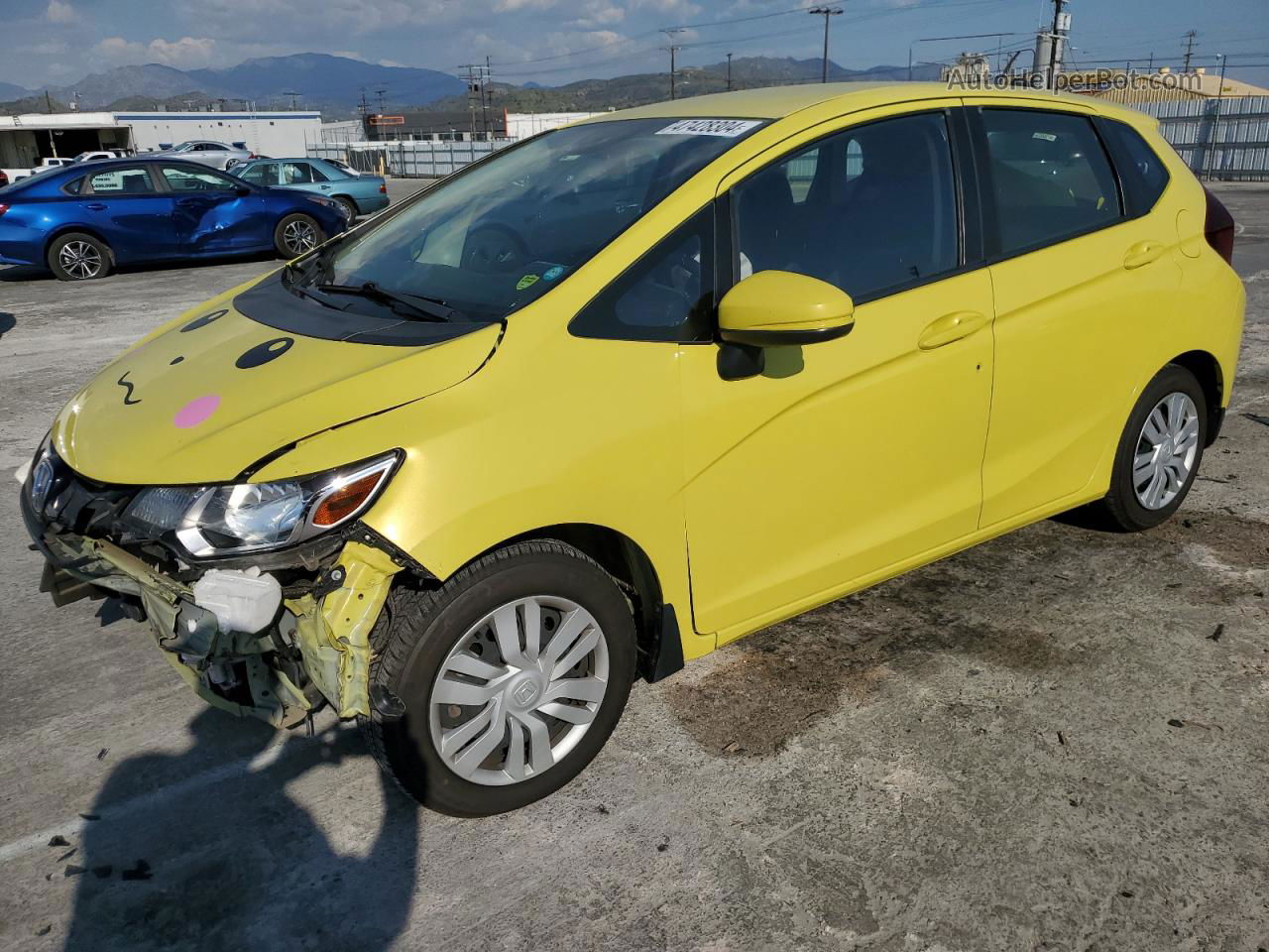 2016 Honda Fit Lx Желтый vin: JHMGK5H53GX013881