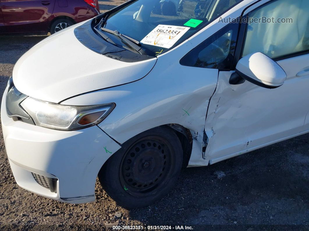 2016 Honda Fit Lx White vin: JHMGK5H54GX010424