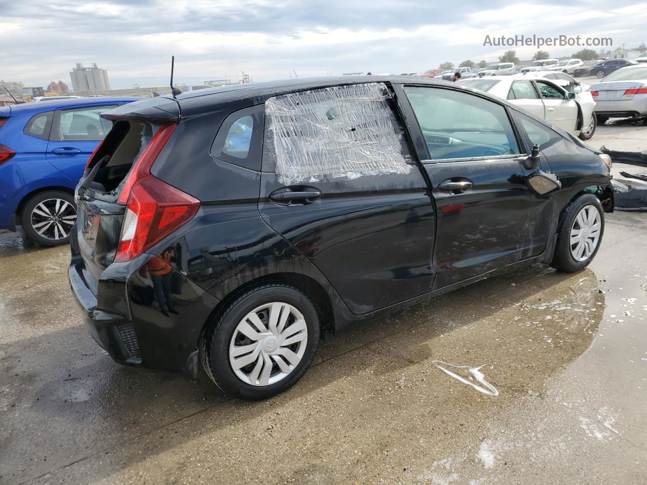 2016 Honda Fit Lx Черный vin: JHMGK5H55GS008095