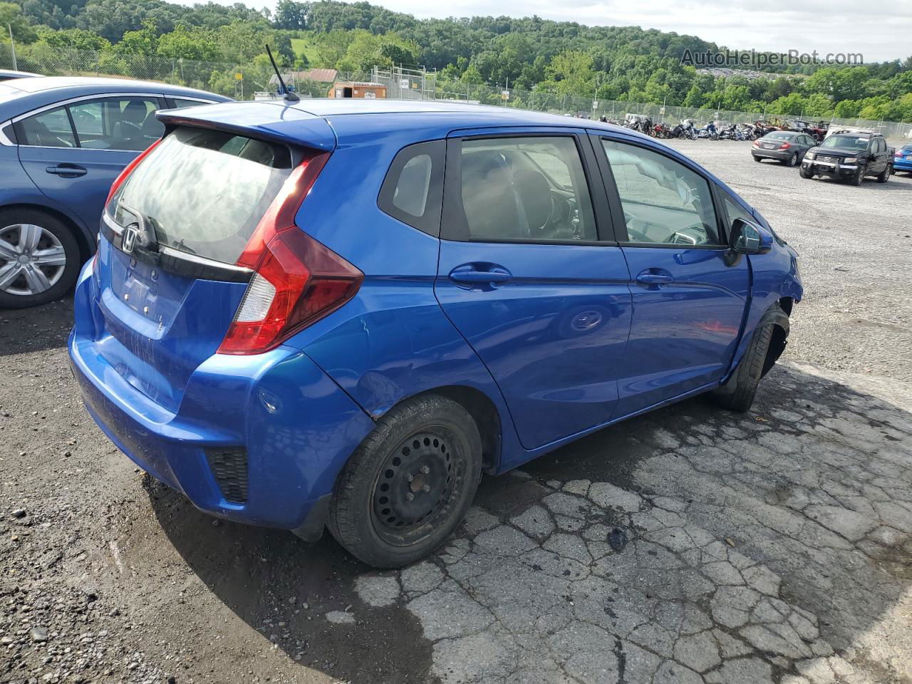 2016 Honda Fit Lx Blue vin: JHMGK5H55GS008601