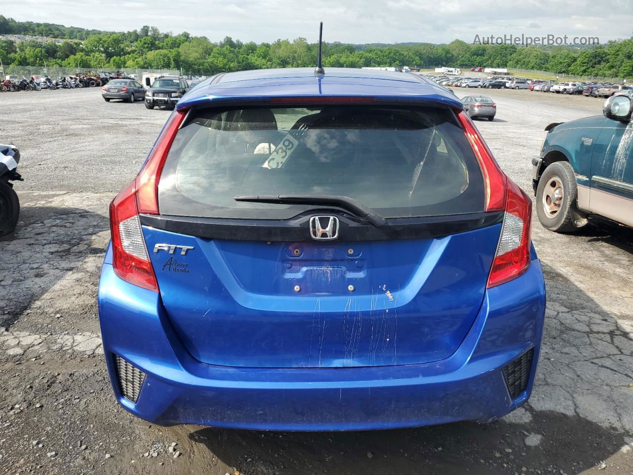 2016 Honda Fit Lx Blue vin: JHMGK5H55GS008601