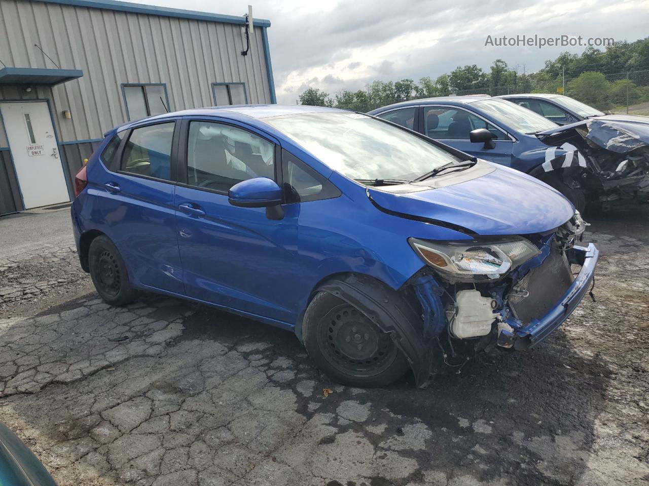 2016 Honda Fit Lx Blue vin: JHMGK5H55GS008601