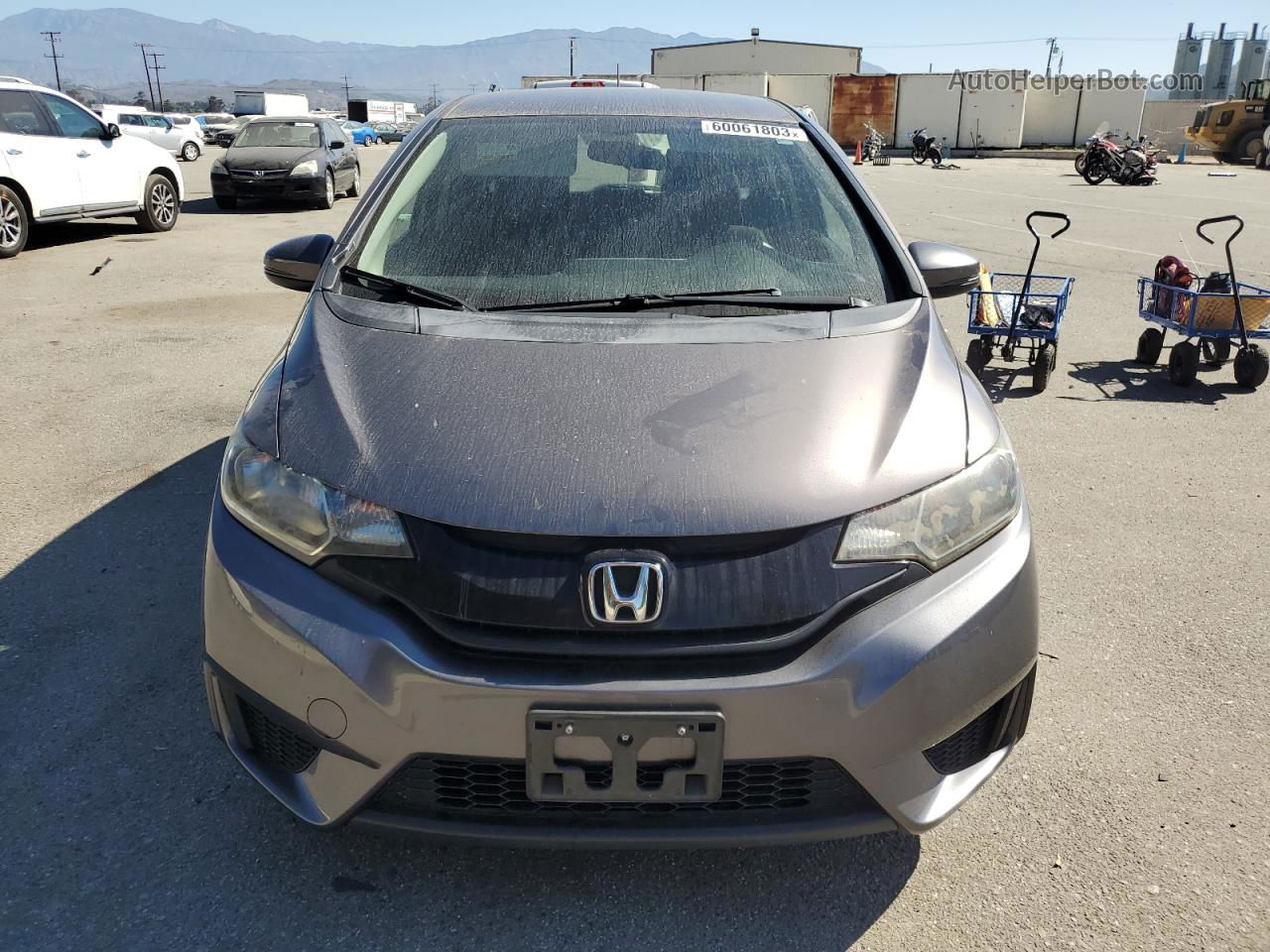 2016 Honda Fit Lx Gray vin: JHMGK5H55GS013149