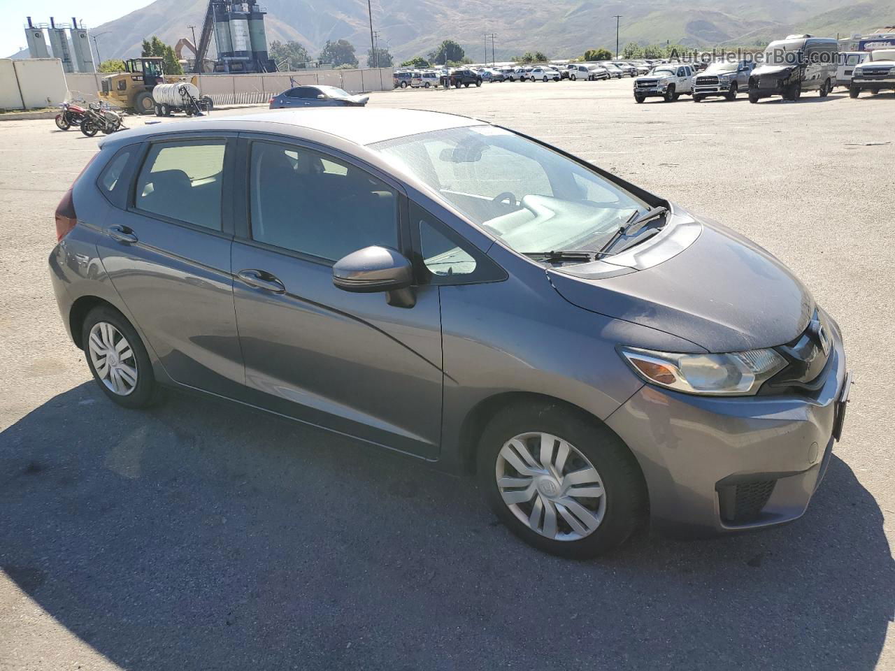 2016 Honda Fit Lx Gray vin: JHMGK5H55GS013149