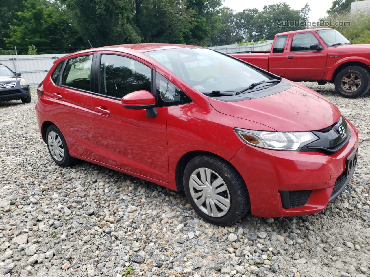 2016 Honda Fit Lx Red vin: JHMGK5H55GX002168